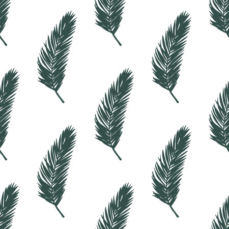 Seamless pattern with tropical leaves doodle for decorative print, wrapping paper, greeting cards, wallpaper and fabricのイラスト素材