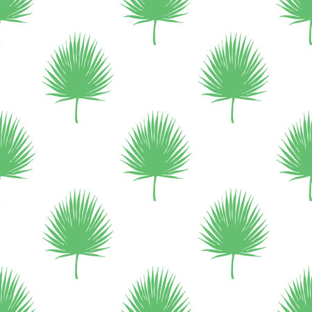 Seamless pattern with tropical leaves doodle for decorative print, wrapping paper, greeting cards, wallpaper and fabricのイラスト素材