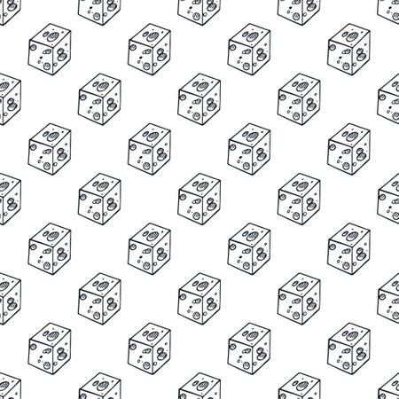 Seamless pattern with cheese doodle for decorative print, wrapping paper, greeting cards, wallpaper and fabricのイラスト素材