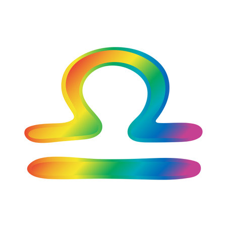 Hand drawn libra zodiac sign Esoteric symbol doodle Astrology clipart Element for designのイラスト素材