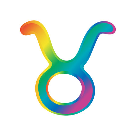 Hand drawn taurus zodiac sign Esoteric symbol doodle Astrology clipart Element for designのイラスト素材