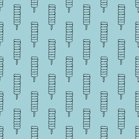 Seamless pattern with ice cream doodle for decorative print, wrapping paper, greeting cards, wallpaper and fabricのイラスト素材