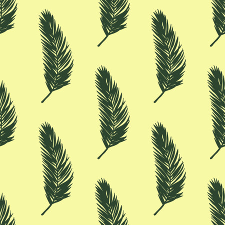 Seamless pattern with tropical leaves doodle for decorative print, wrapping paper, greeting cards, wallpaper and fabricのイラスト素材