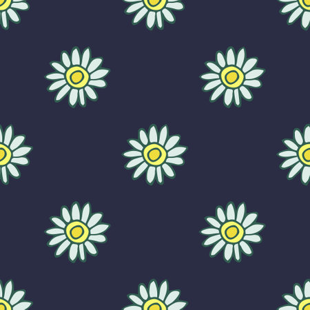 Summer seamless pattern with flowers doodle for decorative print, wrapping paper, greeting cards, wallpaper and fabricのイラスト素材