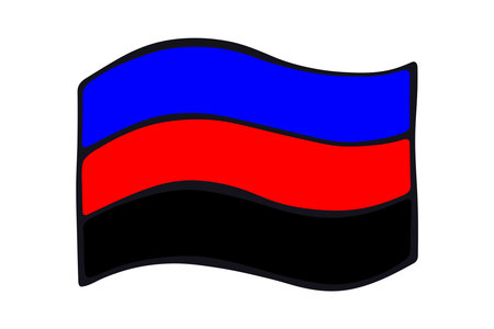 Colorful Polyamory pride flag Happy pride day LGBTQ community Pride Month Vector hand drawn doodle for posters, stickers, logo, cardsのイラスト素材