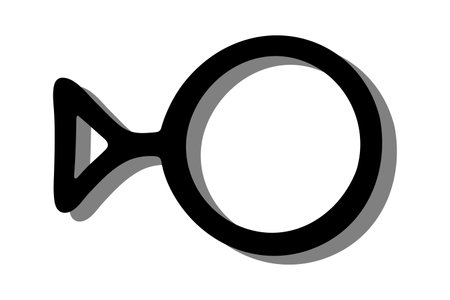 Hand drawn third gender identity icon Symbol used to represent sex and genderのイラスト素材