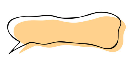 Hand drawn speech bubble Blank empty message box Textbox frame for banners, price tags, stickers, designのイラスト素材