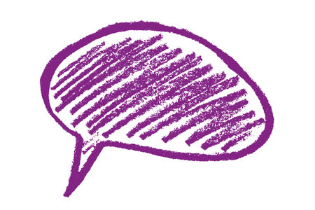 Hand drawn speech bubble Blank empty message box Textbox frame for banners, price tags, stickers, designのイラスト素材