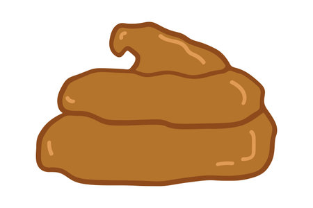 Hand drawn pet poop doodle Pile of feces Turd Manure Dung Shit Toilet Crap heap Pile of dog, cat or human poo in sketch style Animals and human excrements Single element for web, design, decorのイラスト素材