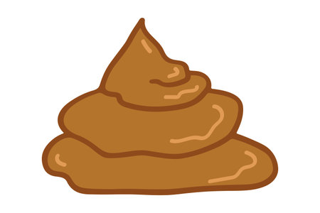 Hand drawn pet poop doodle Pile of feces Turd Manure Dung Shit Toilet Crap heap Pile of dog, cat or human poo in sketch style Animals and human excrements Single element for web, design, decorのイラスト素材