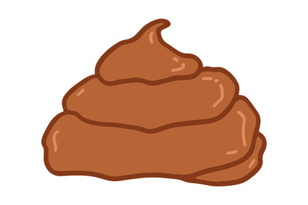 Hand drawn pet poop doodle Pile of feces Turd Manure Dung Shit Toilet Crap heap Pile of dog, cat or...