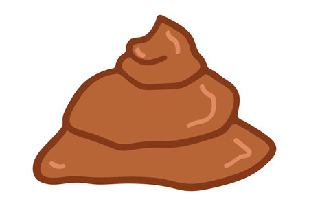 Hand drawn pet poop doodle Pile of feces Turd Manure Dung Shit Toilet Crap heap Pile of dog, cat or...