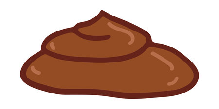 Hand drawn pet poop doodle Pile of feces Turd Manure Dung Shit Toilet Crap heap Pile of dog, cat or...
