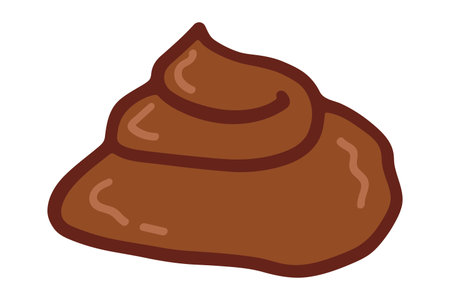 Hand drawn pet poop doodle Pile of feces Turd Manure Dung Shit Toilet Crap heap Pile of dog, cat or...