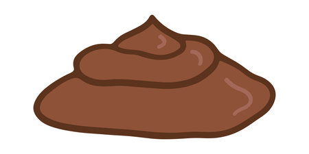 Hand drawn pet poop doodle Pile of feces Turd Manure Dung Shit Toilet Crap heap Pile of dog, cat or...