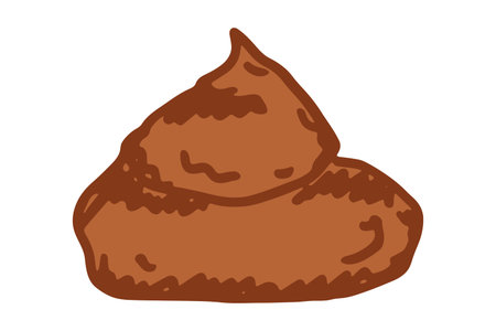 Hand drawn pet poop doodle Pile of feces Turd Manure Dung Shit Toilet Crap heap Pile of dog, cat or...