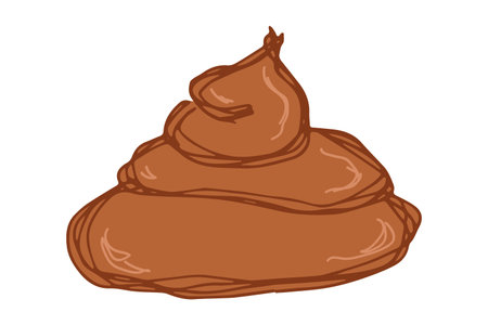 Hand drawn pet poop doodle Pile of feces Turd Manure Dung Shit Toilet Crap heap Pile of dog, cat or...