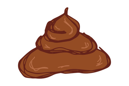 Hand drawn pet poop doodle Pile of feces Turd Manure Dung Shit Toilet Crap heap Pile of dog, cat or...
