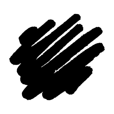 Brush paint stroke texture swatch Hand painted background Ink scribble dab clipart Paint smudge for tags and stamps designのイラスト素材