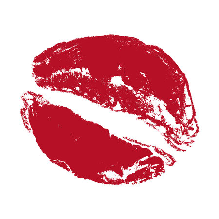 Lipstick kiss mark Romantic lip print Imprint of lips kiss Sexy lips makeup Female mouth Love symbol...
