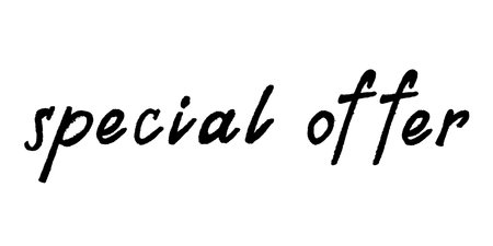 Special offer lettering Handwritten word Modern brush calligraphy Template for marketing ad, print,...