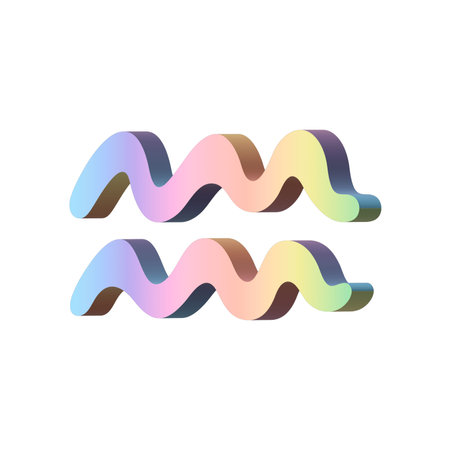 3d aquarius zodiac sign Astrology clipart Element for designの写真素材