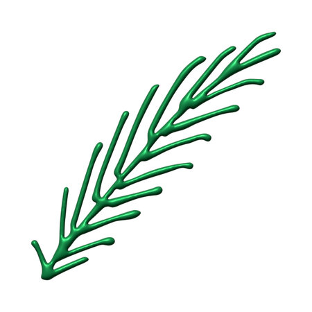 3d spruce branch clipart Twig of coniferous tree Christmas and winter design element