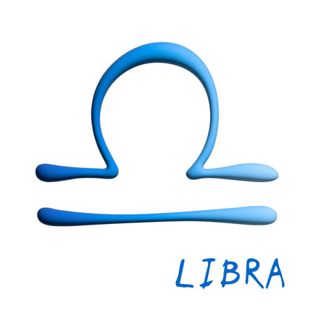 3d libra zodiac sign Astrology clipart Element for design
