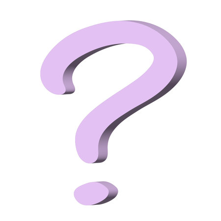 3d question mark clipart Single element for designの写真素材