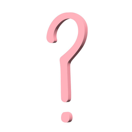 3d question mark clipart Single element for designの写真素材