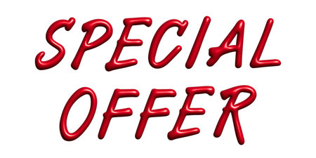 Special offer lettering 3d word Template for marketing ad, print, web, banner, poster, flyer