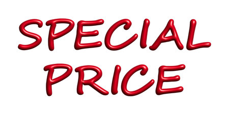 Special price lettering 3d word Template for marketing ad, print, web, banner, poster, flyer