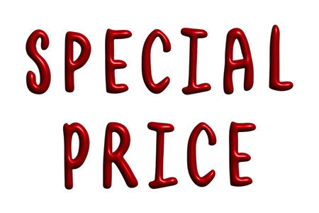 Special price lettering 3d word Template for marketing ad, print, web, banner, poster, flyer