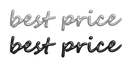 Best price lettering 3d word Template for marketing ad, print, web, banner, poster, flyerの写真素材