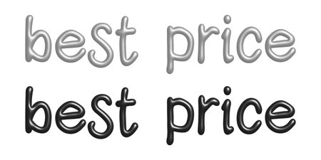 Best price lettering 3d word Template for marketing ad, print, web, banner, poster, flyerの写真素材