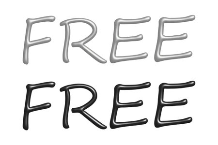 Free lettering 3d word Template for marketing ad, print, web, banner, poster, flyerの写真素材