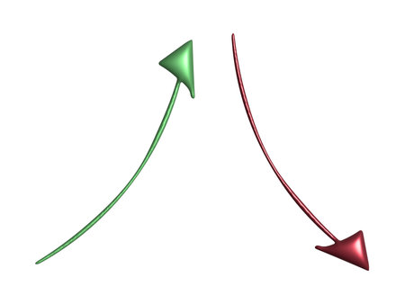 3d arrow symbol. Business clipart. Single element for designの写真素材