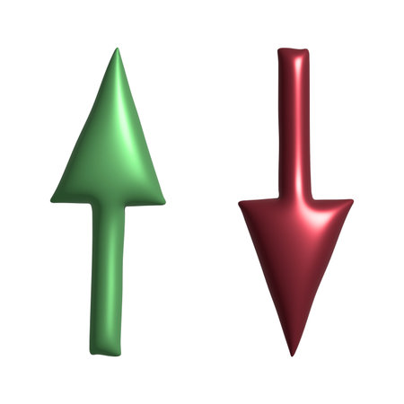 3d arrow symbol. Business clipart. Single element for designの写真素材