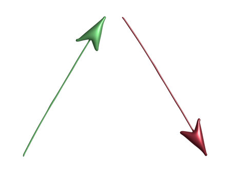 3d arrow symbol. Business clipart. Single element for design