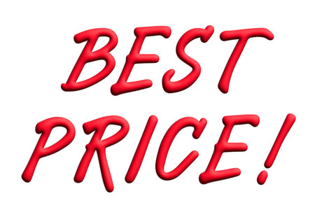 Best price lettering 3d word Template for marketing ad, print, web, banner, poster, flyer