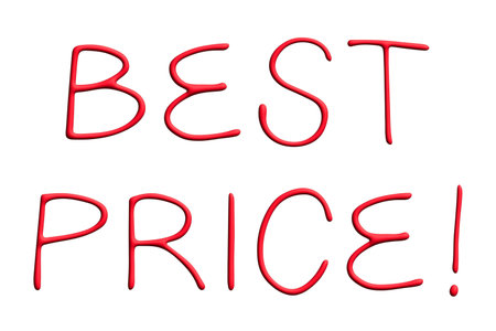 Best price lettering 3d word Template for marketing ad, print, web, banner, poster, flyer