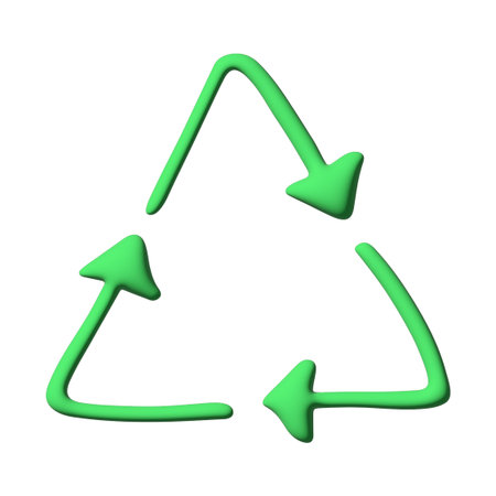 3d recycle arrow icon Recycling resources symbol Reuse of materials, zero waste, green environment,...