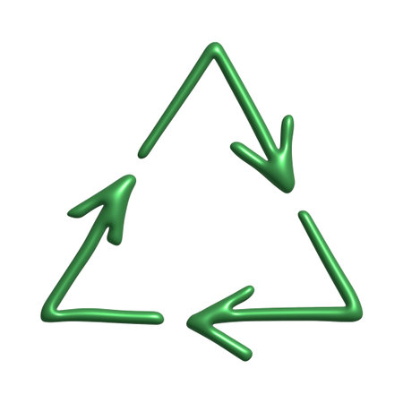 3d recycle arrow icon Recycling resources symbol Reuse of materials, zero waste, green environment,...