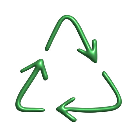3d recycle arrow icon Recycling resources symbol Reuse of materials, zero waste, green environment,...