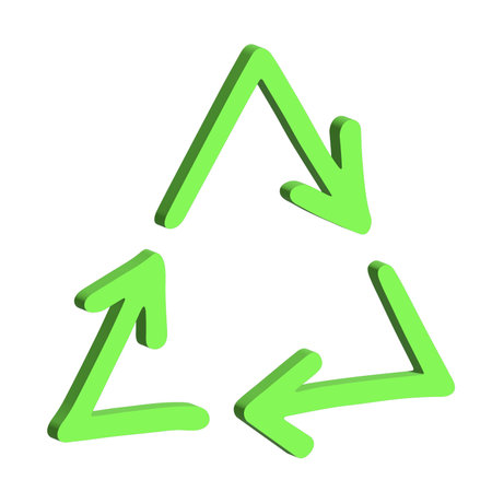 3d recycle arrow icon Recycling resources symbol Reuse of materials, zero waste, green environment,...