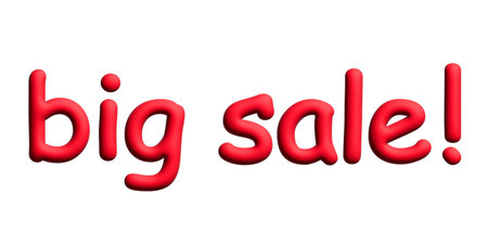 Big sale lettering 3d word Template for marketing ad, print, web, banner, poster, flyer