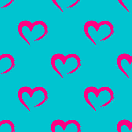 Seamless pattern with hand drawn heart doodle for decorative print, wrapping paper, greeting cards...