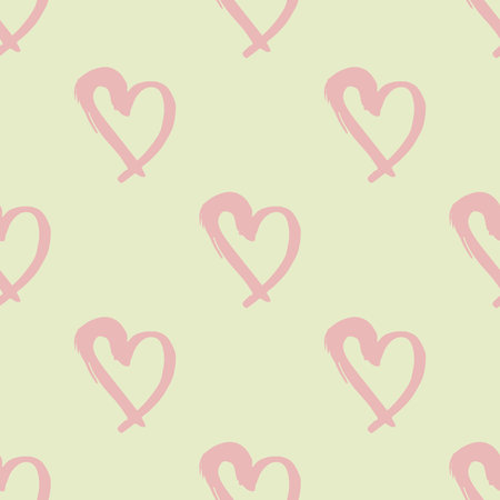 Seamless pattern with hand drawn heart doodle for decorative print, wrapping paper, greeting cards...