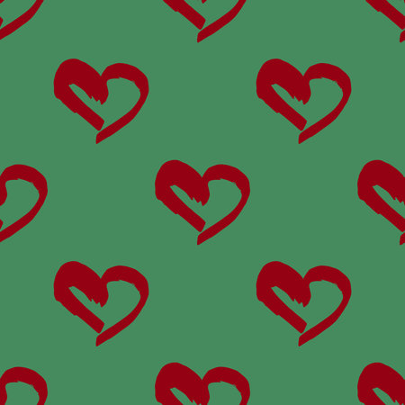 Seamless pattern with hand drawn heart doodle for decorative print, wrapping paper, greeting cards...
