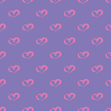 Seamless pattern with hand drawn heart doodle for decorative print, wrapping paper, greeting cards...